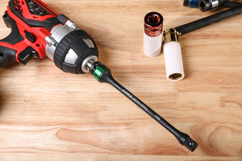 ARES 70366-65 Foot/Pound Torque Limiting Extension Bar - Chrome Moly 1/2-Inch Drive 8-Inch Long Impact Grade Bar - Flex Action Prevents Over-Tightening - Color Coded for Easy Identification - Image 4