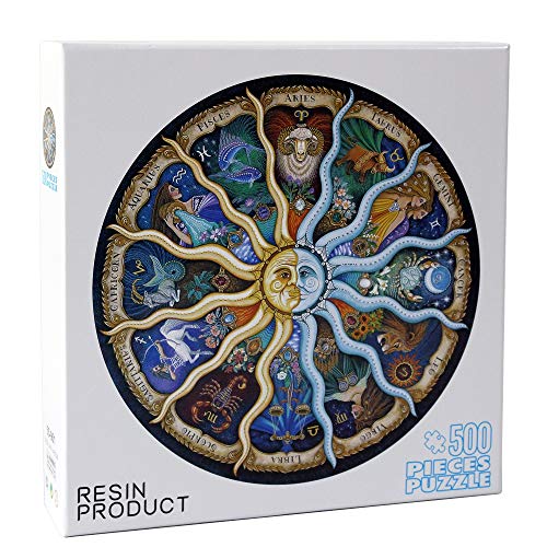 Moruska 500 Piece Puzzles for Adults Zodiac Constellation Puzzle Round Mandala Astrology Jigsaw Puzzle Cool and Challanege - Image 5