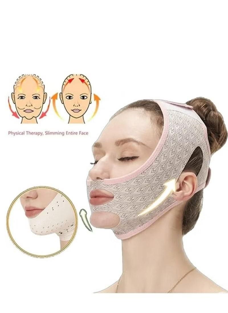 XiuWoo Facial Slimming Strap Face Lifting Belt Pain-Free Anti Wrinkle Band Double Chin Reducer Bandage Breathable Ultra-Thin Soft Remover V Mask Partner  - Image 1