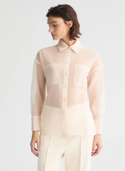 Liu Jo Beige organza shirt