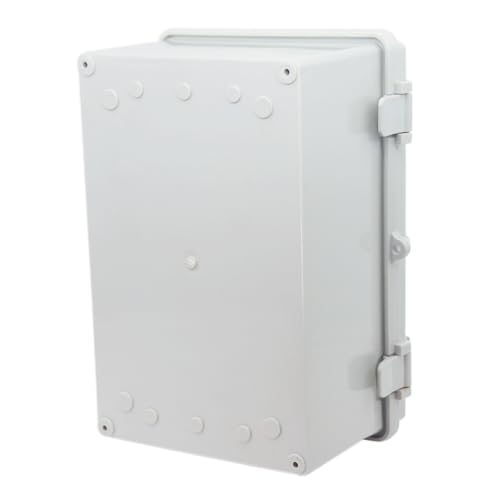 Otdorpatio Junction Box, Hinged Cover IP67 Waterproof ABS Project Box with 2 NPT 1/2" Cable Gland, Electrical Box Enclosure with Mounting Plate & Wall Bracket 11.4 x 7.5 x 5.5inch(290x190x140mm) - Image 5