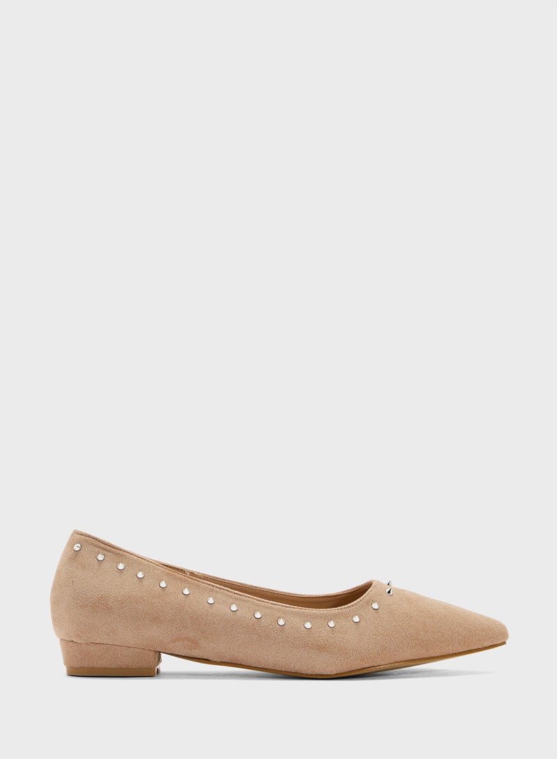 Ginger Studded Ballerina Flat  - Image 1