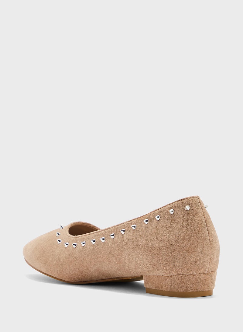 Ginger Studded Ballerina Flat  - Image 3