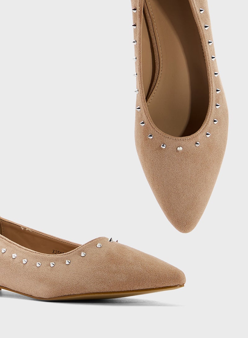 Ginger Studded Ballerina Flat  - Image 4