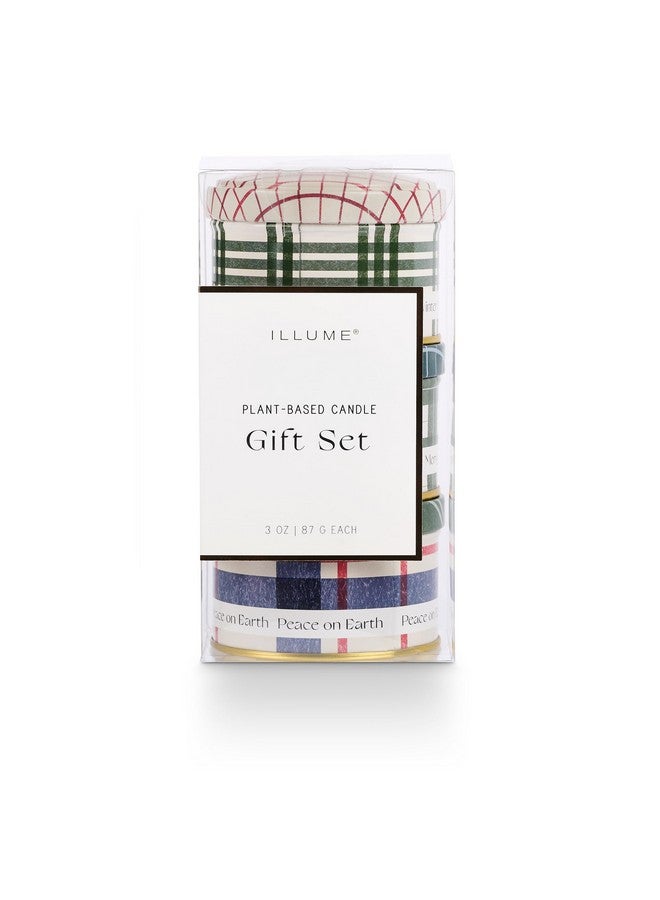 ILLUME Noble Holiday Tin Trio Gift Set, Balsam & Cedar - Image 1