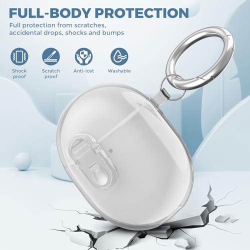 OTOPO Clip Lock Case for Google Pixel Bud Pro & Pixel Buds Pros 2 Case Clear with Cleaner Kit, Soft TPU Transparent Pixel Bud Pro 2022/ Buds Pros 2 2024 Protective Cover Men Women Clear - Image 3