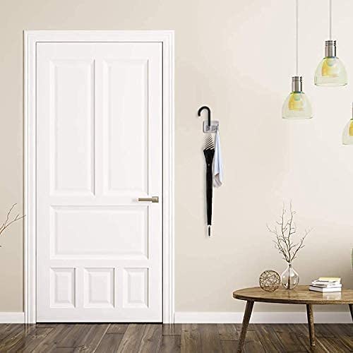 JIALTO 1 PCS Stainless Steel Broom Holder with Hook - Wall-Mounted Adhesive Waterproof Rustproof Heavy Duty Broom and Mop Stick Holder for Home - Image 4