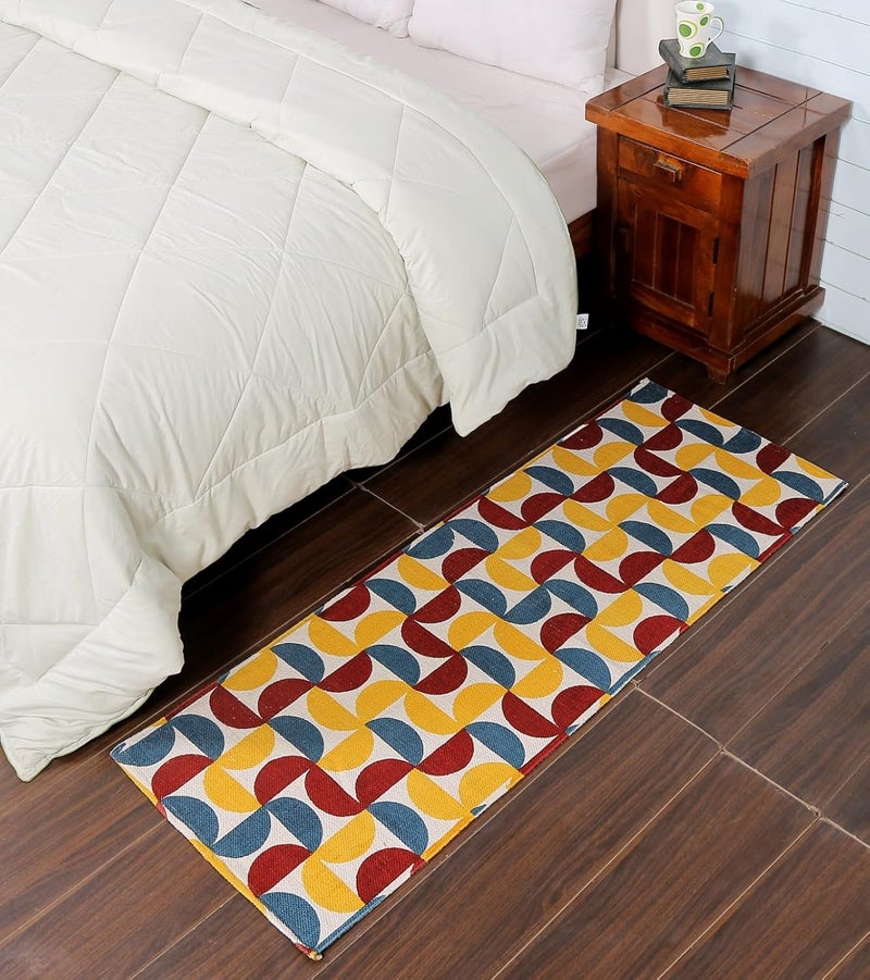 STONEMUNK Handmade Printed Dhurrie 2 X 5 Feet Carpet Rug Runner and Carpets for Living Room/Drawing Room/Bedroom/Home - (Printed - 5) - Image 2