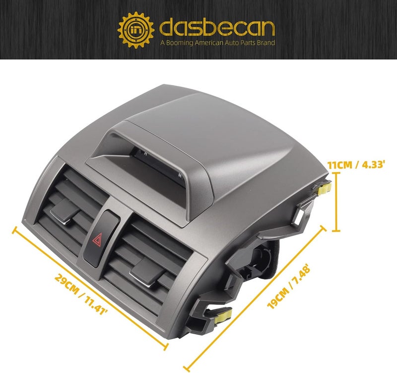 Dasbecan لوحة مخرج هواء تكييف داش مركز داسبيكان مع ساعة لتويوتا كورولا 2009-2013 - Image 5