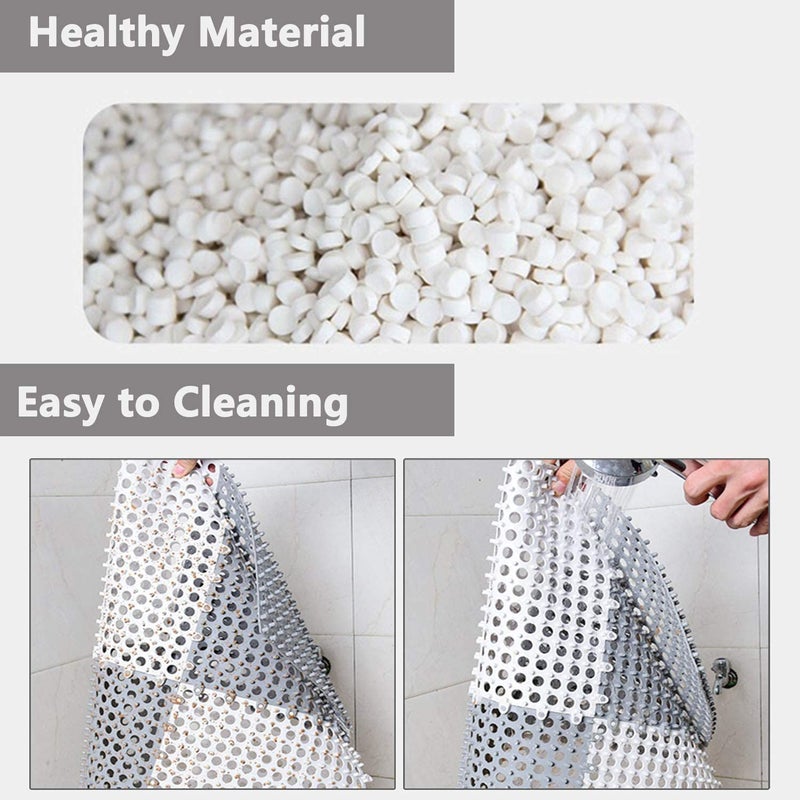Hidak بلاط تصريف غير قابل للانزلاق هيداك 12 × 12 بوصة حصيرة أرضية من PVC ناعم مقاوم للماء حصيرة حمام مطاطية غير قابلة للانزلاق مع ثقوب تصريف عمود للحمام والمطبخ والدش والمسبح والشرفة وصالة الألعاب الرياضية والمناطق الرطبة 6 - Image 5