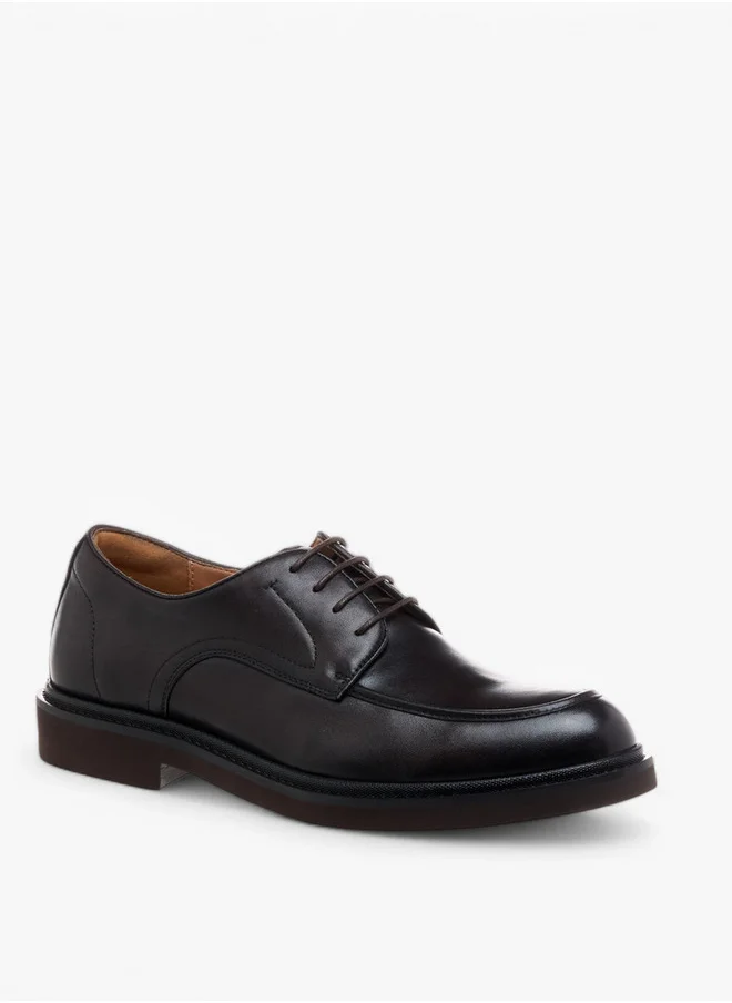 DUCHINI Men's Solid Lace-Up Derby Shoes