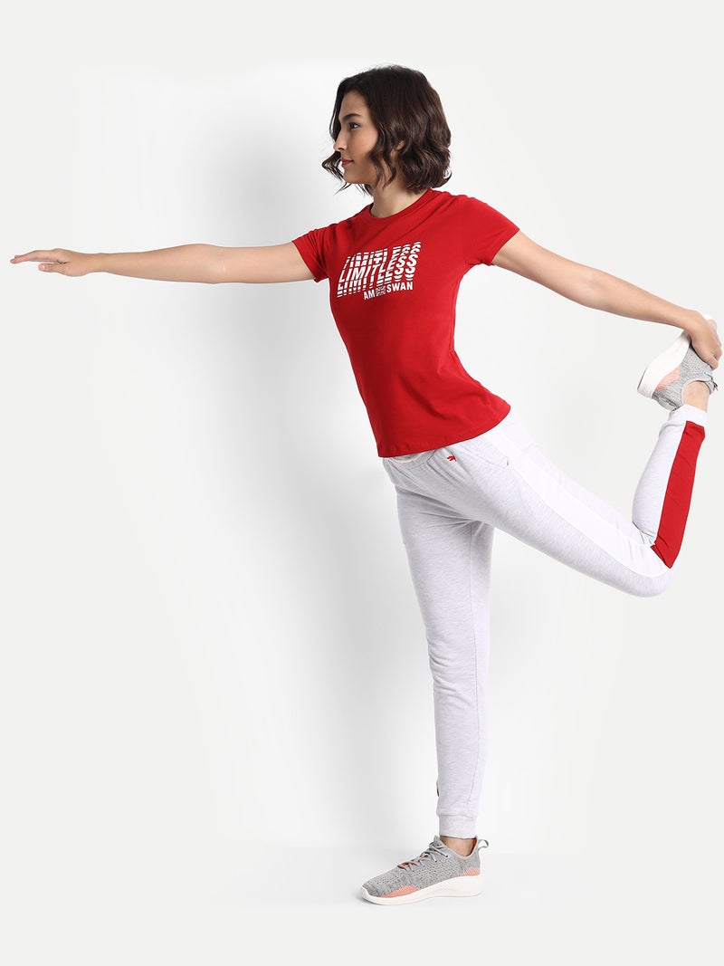 amswan PREMIUM COTTON PRINTED COLOURBLOCKED TRACK PANTS - Image 5