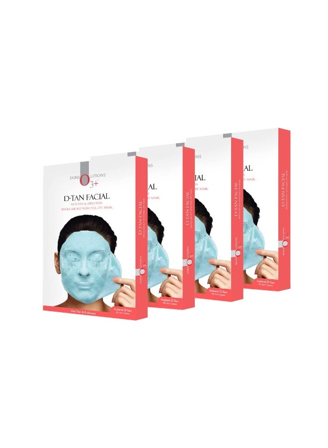 O3+ D-Tan Facial kit for tan removal & brightness for tanned & dull skin 180g ( Pack of 4) - Image 1