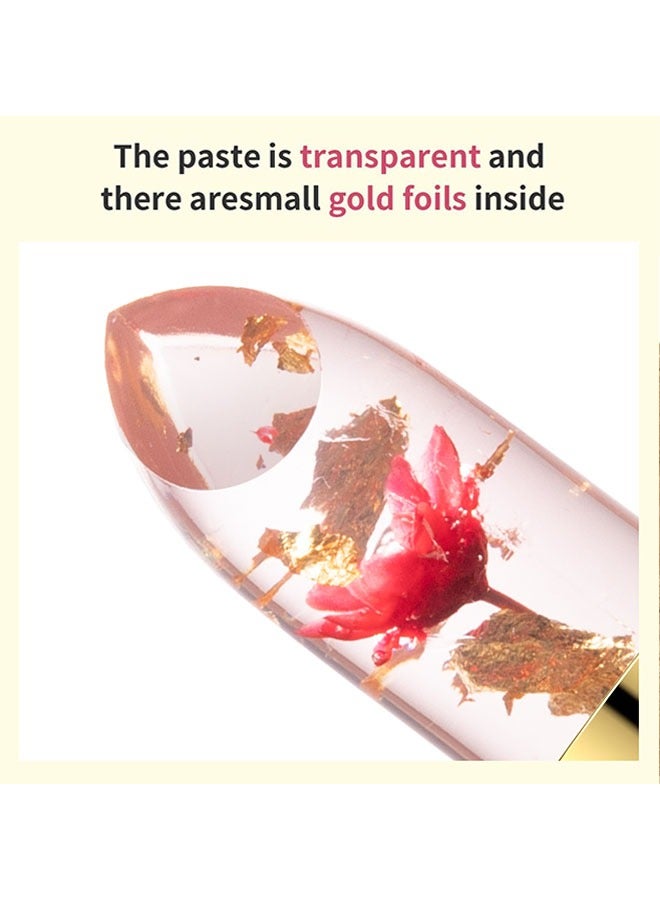 هيلوكيس جيلي فلاورز تغيير أحمر الشفاه - درجة حرارة لون الشفاه لمعان أحمر الشفاه مرطب دائم تغيير اللون مرطب الشفاه مرطب ملمع الشفاه الملون للنساء - Image 5