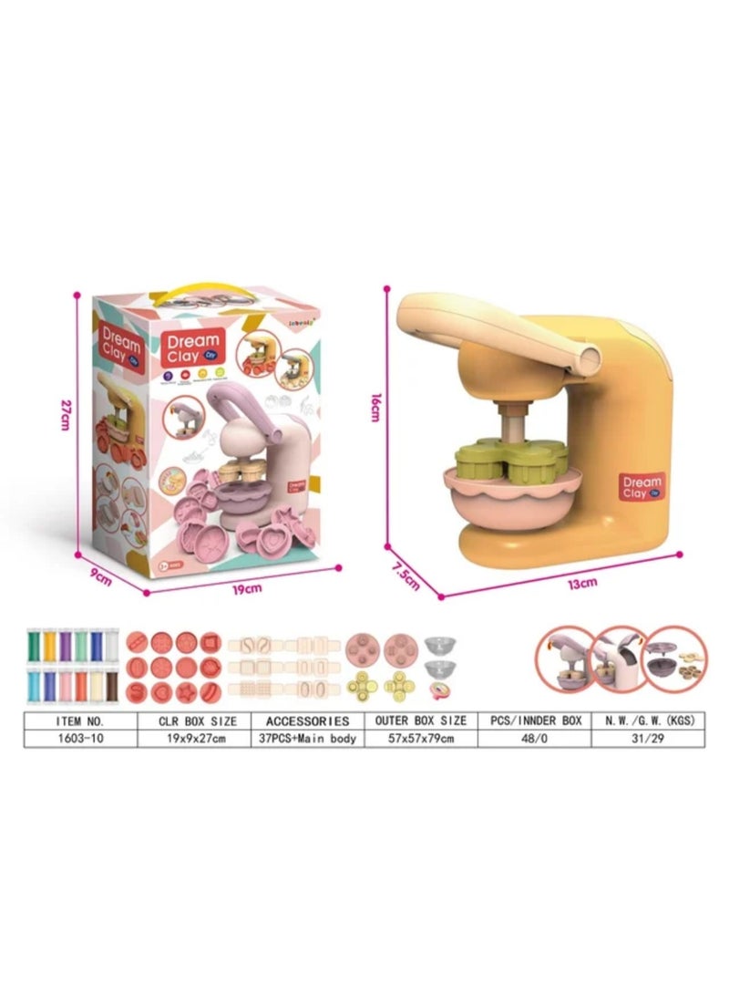 لعبة ماكينة صنع المعجنات والعجائن للأطفال – Dream Clay – مع قوالب وأدوات تشكيل - Image 3