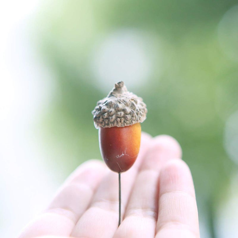 Apol Total 120 Pcs Artificial Acorns and Natural Pinecones Ornament Set for Home House Christmas Decoration Photo Props  - Image 5