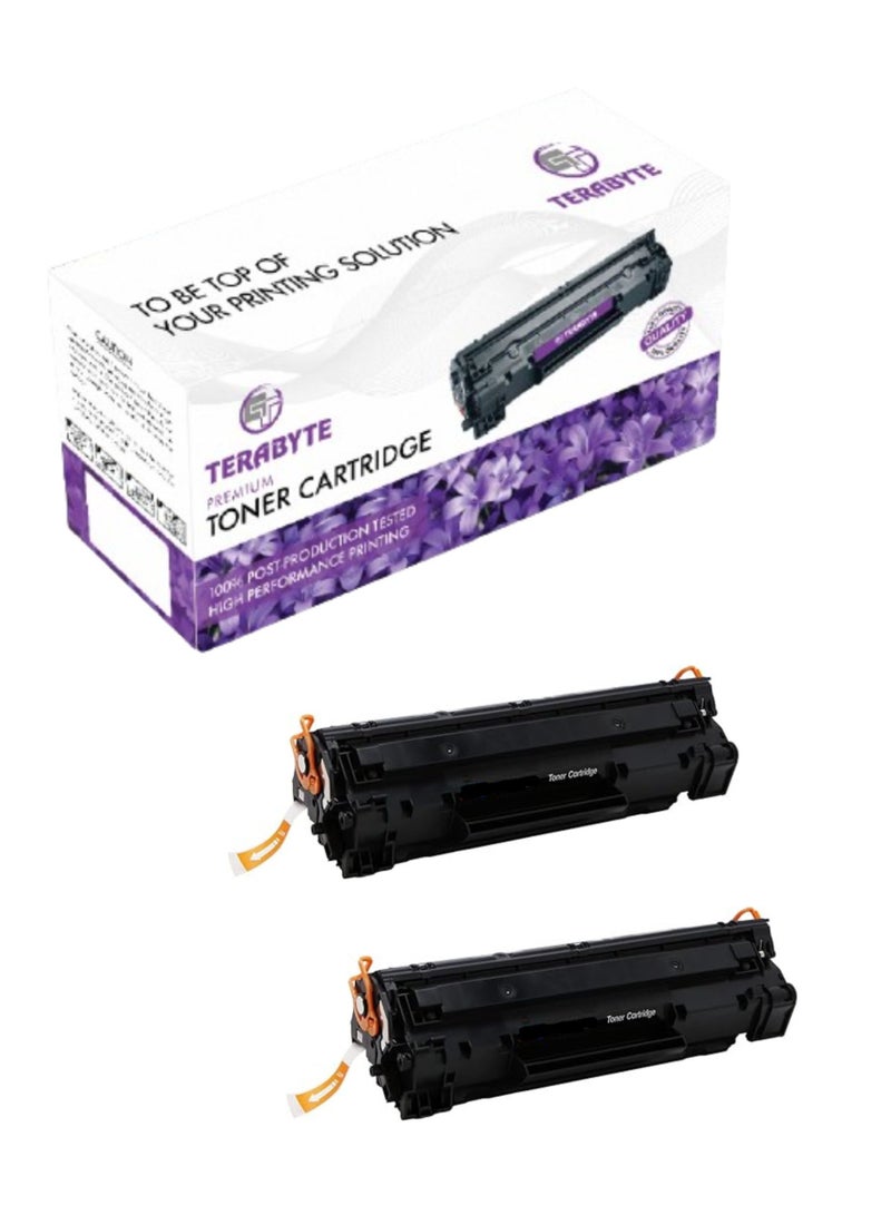 Terabyte CE285A Toner Cartridge for LaserJet P1102 MFP M1132 and M1212 series Printers (PACK OF 2) - Image 1