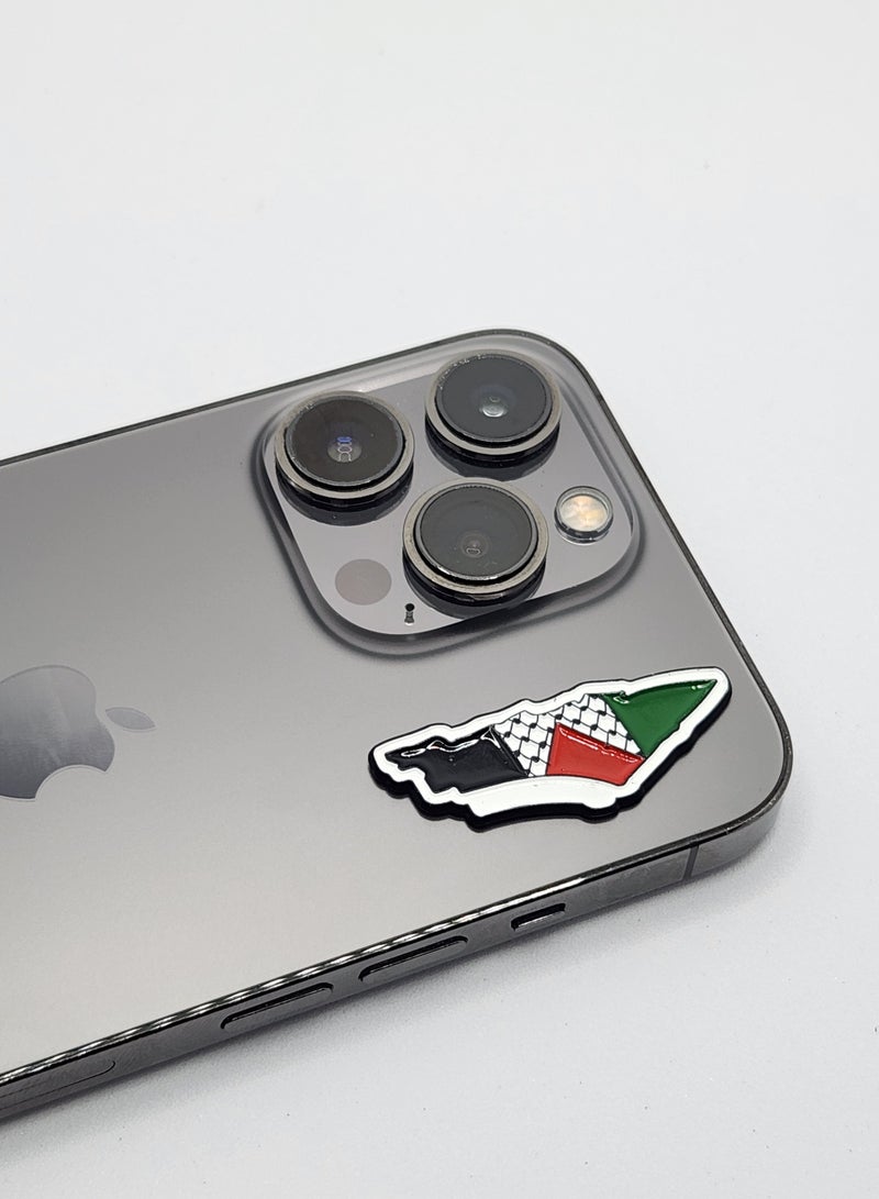 اكنور ملصق علم خريطة فلسطين للجوال والكمبيوتر المحمول وحقائب الظهر وملصقات المعجبين والملحقات لأجهزة iPad وجدران هواة الجمع والأبواب والسيارات والشاحنات والدراجات النارية والثلاجة - Image 3