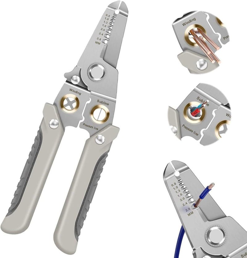 JMC JMC wire stripper Special Wire Stripper for Electrician Multifunction Wire Plier Tool Wire and Cable Stripping MultiFunction Hand ToolWire Looping Pliers  - Image 1