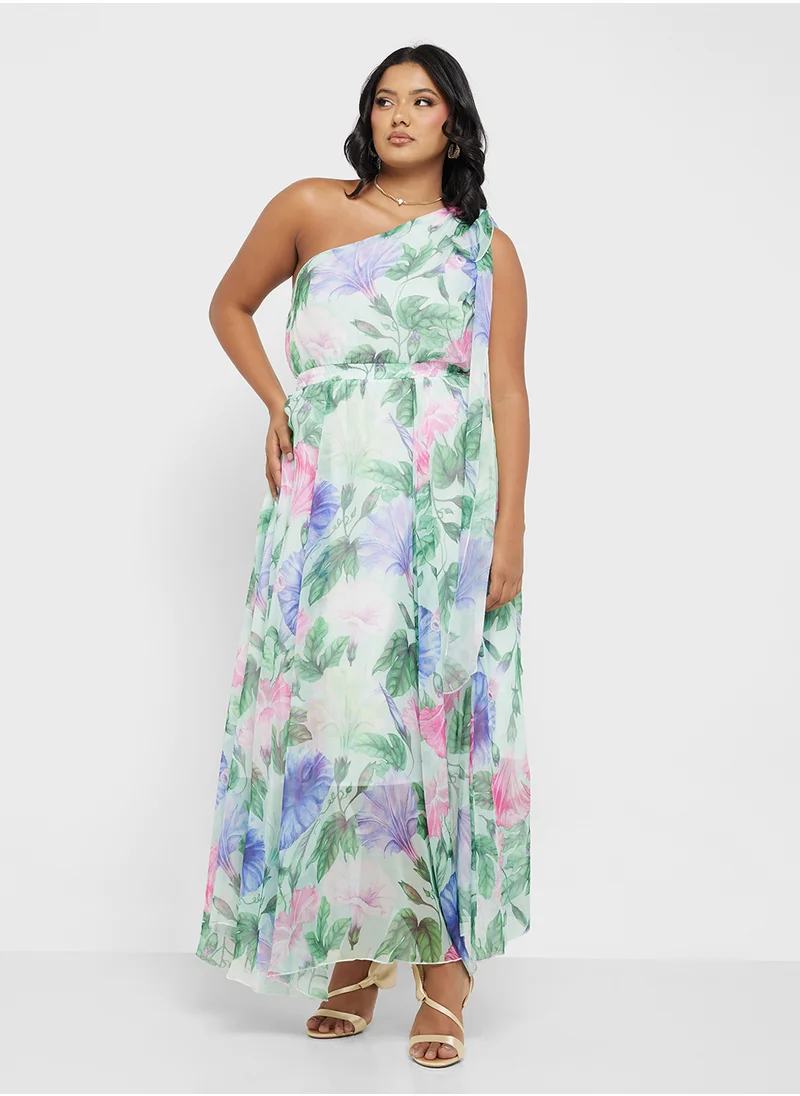 ايلا بلس One Shoulder Floral Print Dress