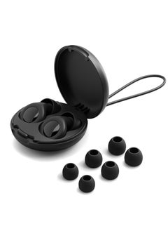 Chabeia 30dB Ear Plugs for Sleeping & Flights – 8-Size Silicone Set with Travel Case, Noise Blocking Comfort for Shift Work (Black)  - Image 1