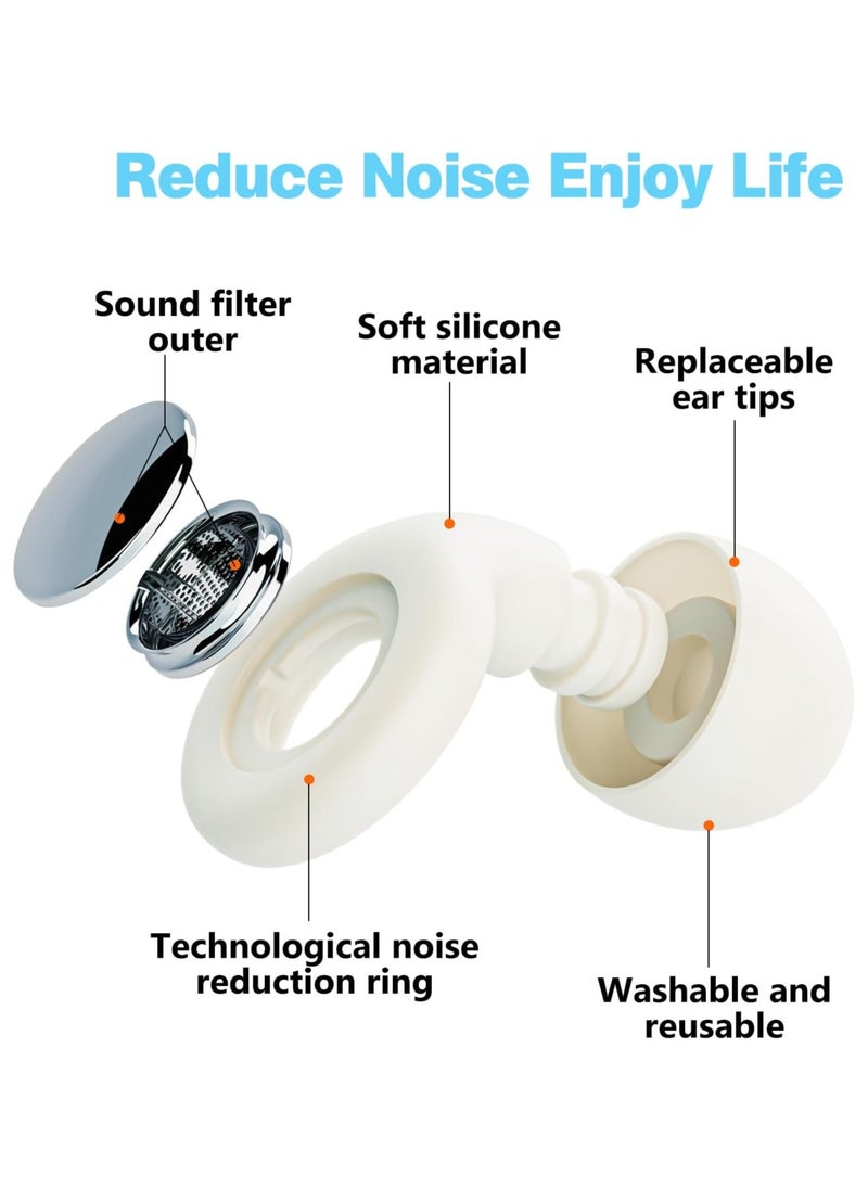Chabeia - 30dB Ear Plugs for Sleeping & Flights – 8-Size Silicone Set with Travel Case, Noise Blocking Comfort for Shift Work (Black) - Image 1