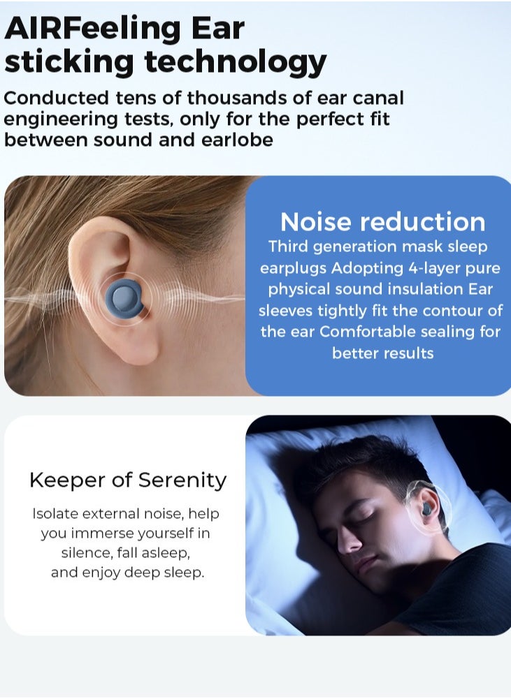 Chabeia - 30dB Ear Plugs for Sleeping & Flights – 8-Size Silicone Set with Travel Case, Noise Blocking Comfort for Shift Work (Black) - Image 1