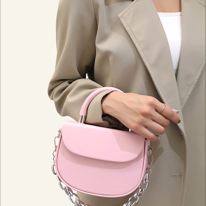 Summer Bag Women'S Pink Sweet Handbag Niche Saddle Bag Fashion Versatile Shoulder Crossbody Bag - Image 2