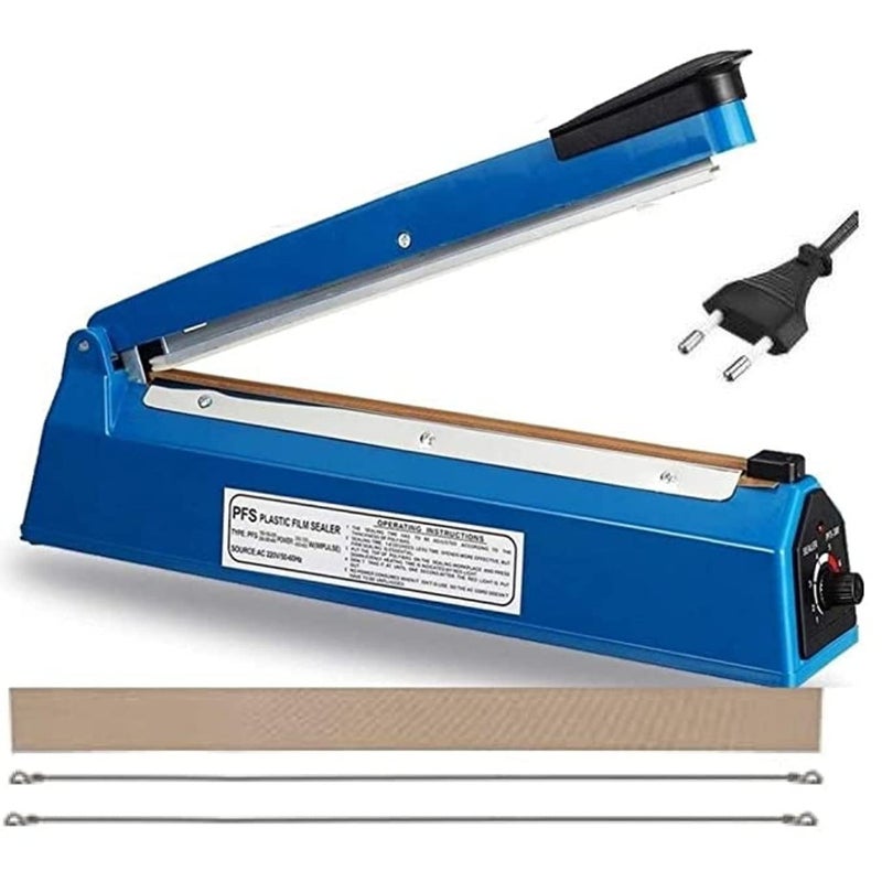 IONIX Sealing Machine12 Inch 300 mm Plastic Packing Machine Plastic Bag Sealing Machine Heat Sealer Machine Plastic Sealing Machine Vacuum sealing machine Blue - Image 1