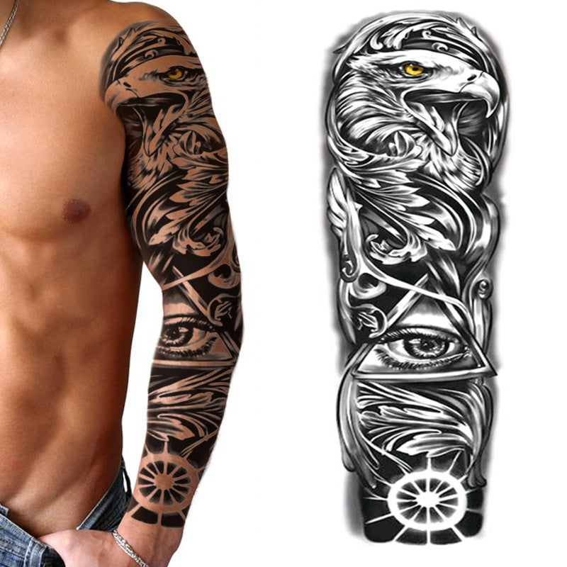 Full-arm half-arm tattoo D tattoo paste full back cross-border tattoo sticker TATTOO big picture transfer factory wholesale - Image 2