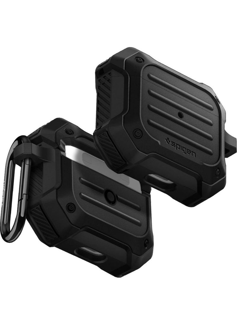 Spigen - Tough Armor Case Cover For AirPods 3 3rd Generation 2021 With Keychain Extreme Impact Foam Black - Image 1