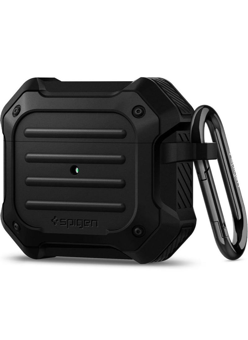 Spigen Tough Armor Case Cover For AirPods 3 3rd Generation 2021 With Keychain Extreme Impact Foam Black  - Image 1