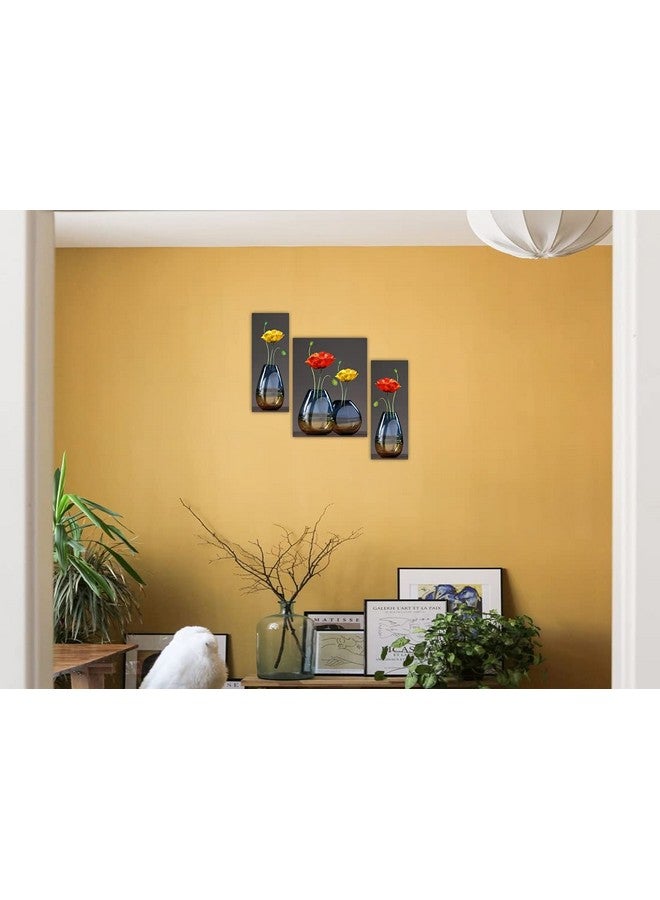 SAF paintings 6 mm MDF UV Textured Multi Effect Floral Paintings Frame (color1) - Image 2