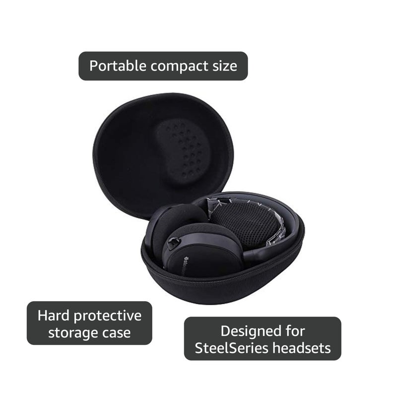Aenllosi Hard Storage Case for SteelSeries Arctis 1 3 5 7 7X 7P+ 9 9X PRO Gaming Headset (Black) - Image 4