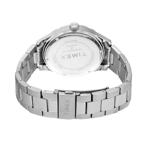 TIMEX Analog Watch for Men with Green Dial & Silver Stainless Steel Bracelet Band - Water Resistant Men's Wrist Watches -TWEG295SMU01 - Image 4