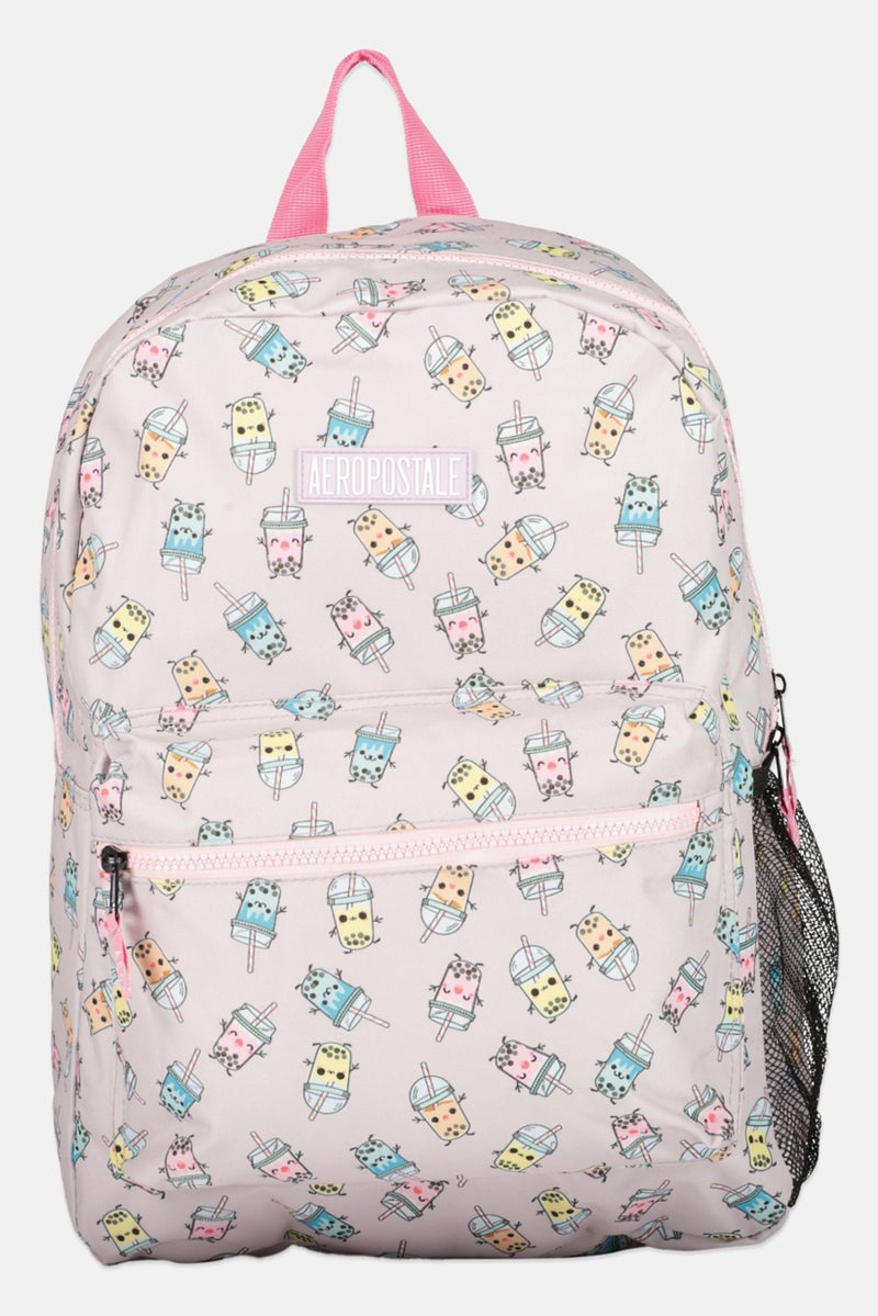 Aeropostale Women Brand Logo Backpack 41 H x 29 L x 12 W cm, Pink Combo - Image 1