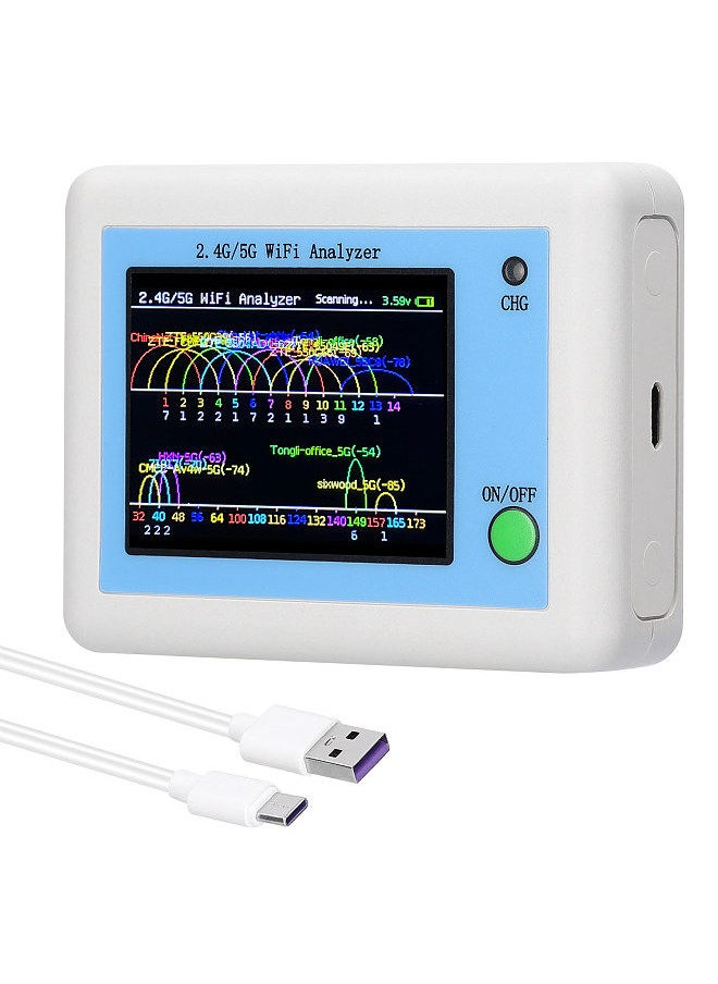 Generic - WIFI Signal Scanner 2.4G/5G WIFI Signal Usage Analyzer Router Management Assistant with 2.4inch Color Display - Image 1