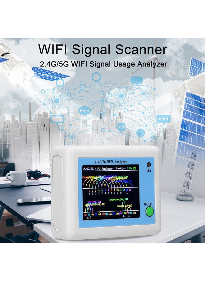 Generic - WIFI Signal Scanner 2.4G/5G WIFI Signal Usage Analyzer Router Management Assistant with 2.4inch Color Display - Image 1