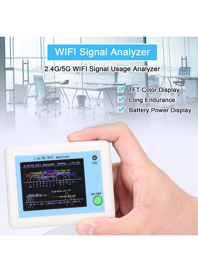 Generic - WIFI Signal Scanner 2.4G/5G WIFI Signal Usage Analyzer Router Management Assistant with 2.4inch Color Display - Image 1