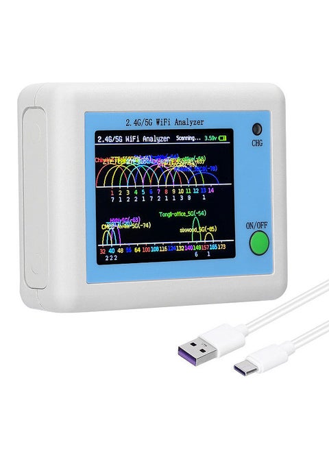 WIFI Signal Scanner 2.4G/5G WIFI Signal Usage Analyzer Router Management Assistant with 2.4inch Color Display