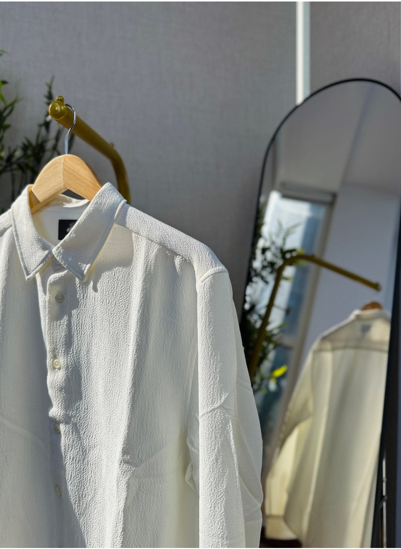 Full Sleeve Men's Textured Shirt