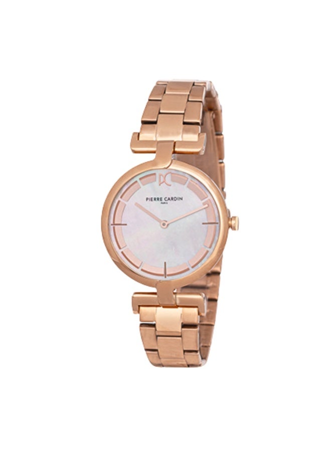 PIERRE CARDIN Women's Watch with Rose Gold Metal Case and Rose Gold Metal Band - Image 1