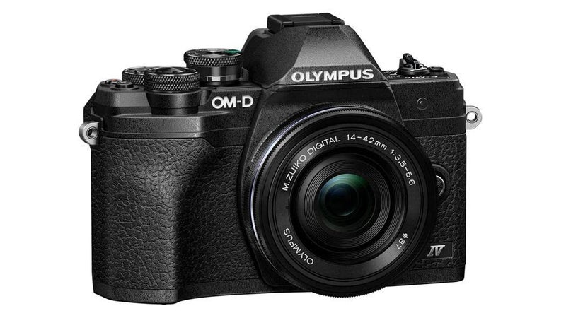Olympus OM-D E-M10 Mark IV Micro Four Thirds System Camera Kit, 20 MP Sensor, Electronic Viewfinder, 4K Video, Powerful AF, Wi-Fi, Black Including M.Zuiko Digital ED 14‑42 mm F3.5‑5.6 EZ Pancake Black - Image 1
