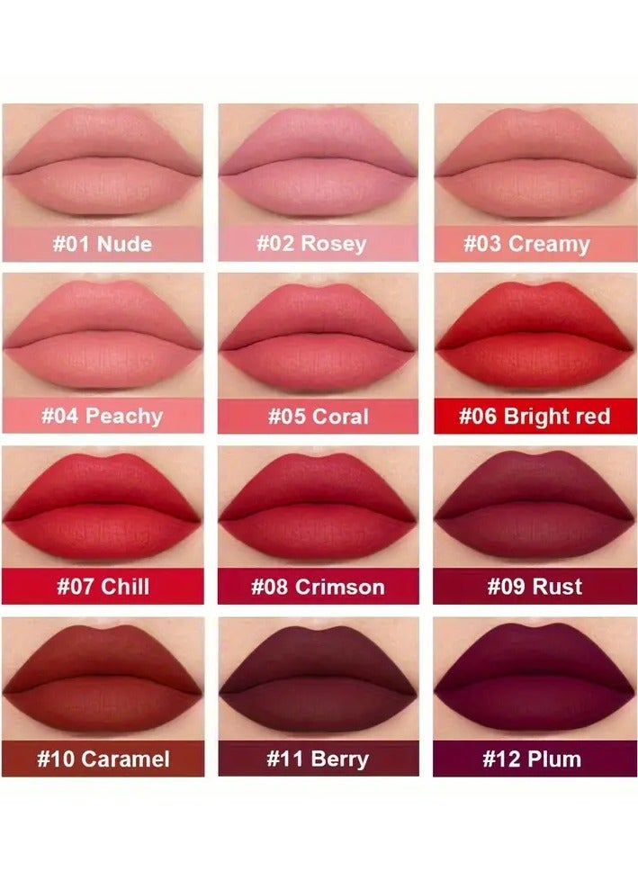 ORiTi 3 Pcs Matte Lipstick Lip Gloss Set Waterproof Non-Stick Cup Liquid Lipstick Matte Velvety Lip Glaze Lipstick Set Lip Stain Lip Care Not Easy To Fade, Valentine's Day For Women Mother's Day Gift B - Image 2