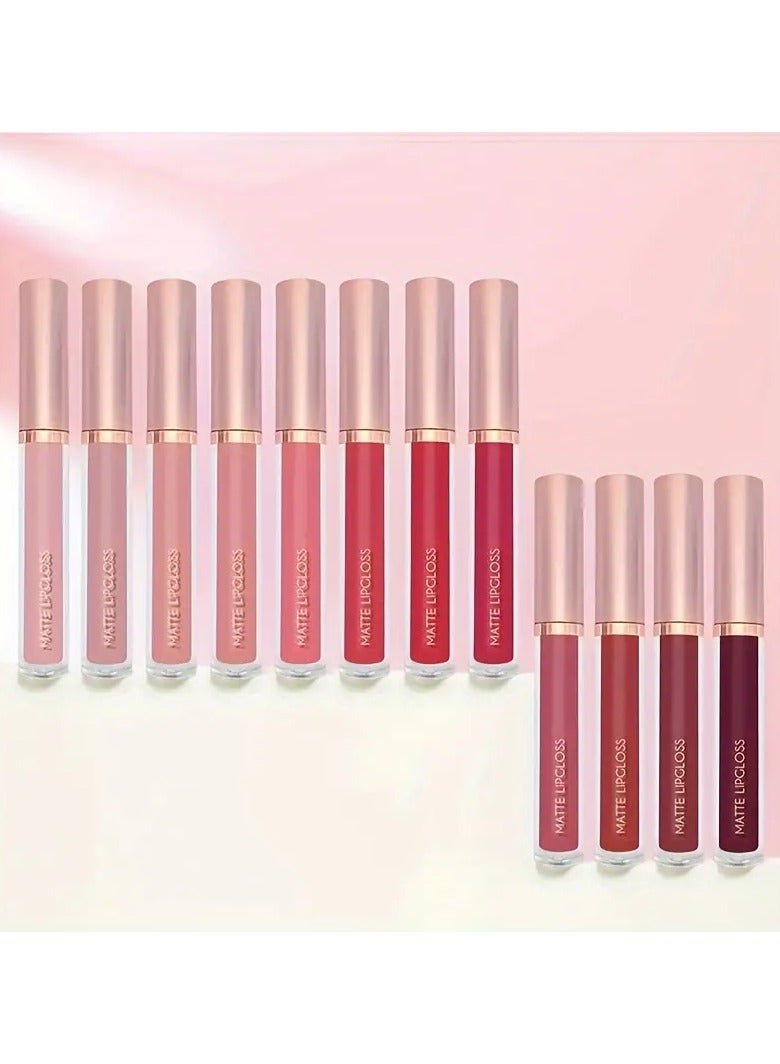 ORiTi 3 Pcs Matte Lipstick Lip Gloss Set Waterproof Non-Stick Cup Liquid Lipstick Matte Velvety Lip Glaze Lipstick Set Lip Stain Lip Care Not Easy To Fade, Valentine's Day For Women Mother's Day Gift B - Image 3