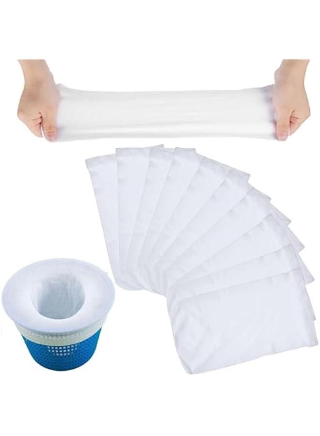 Generic Pack of 10 Skimmer Socks, Pool Skimmer Socks, Strainer for Accessories, Filter Swimming Pool Filter Socks, Net Socks, Swimming Net, Pool Skimmer Cleaning, Adjustable Basket, Cleaning Filter Socks, - Image 1