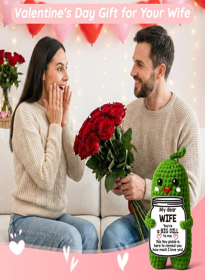 MAMAGIFTREE هدايا عيد الحب من ماما جيفتري لزوجتها، هدايا عيد الحب لزوجتي من زوجي، أحبك، هدية عيد ميلاد للزوجة، هدية ذكرى زواج رومانسية للأزواج، مخلل كروشيه يدوي للنساء - Image 2