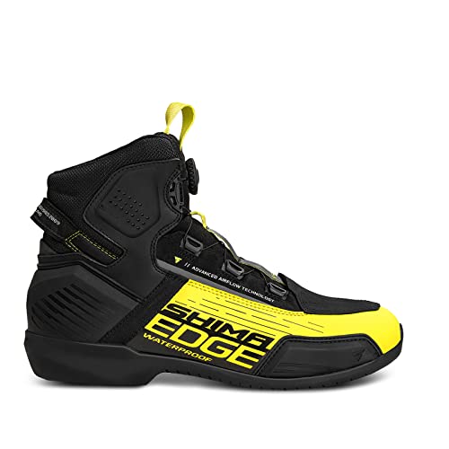 SHIMA Edge WP, Waterproof Motorcycle Shoes for Men - Breathable, Reinforced Street Riding Shoes with ATOP Closure System, Ankle Support, Anti-Slip Sole, Gear Pad (Black, 8,5) - Image 3