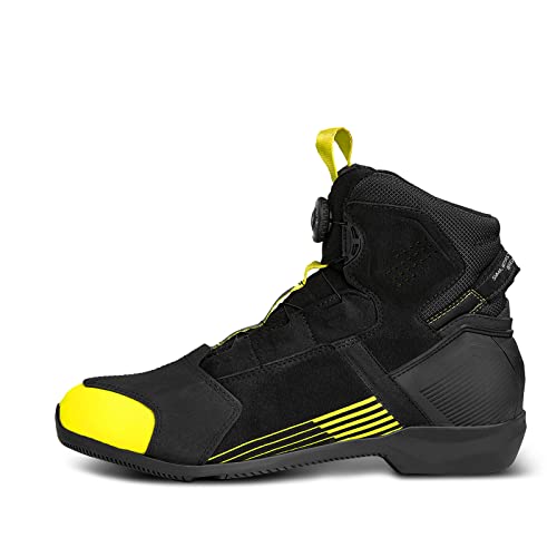 SHIMA Edge WP, Waterproof Motorcycle Shoes for Men - Breathable, Reinforced Street Riding Shoes with ATOP Closure System, Ankle Support, Anti-Slip Sole, Gear Pad (Black, 8,5) - Image 2
