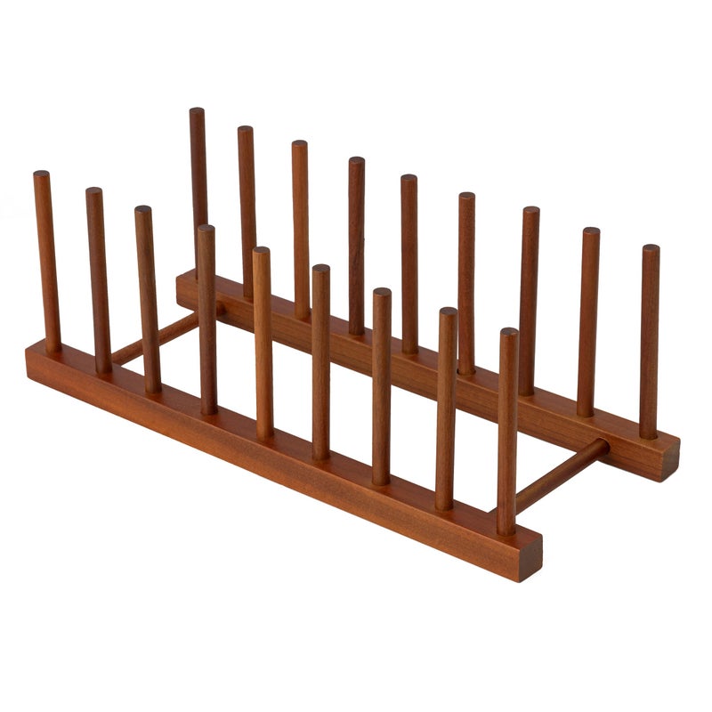HBlife Teak Dish Plate Bowl Cup Book Pot Lid Cutting Board Drying Rack Stand Drainer Storage Holder Organizer Kitchen CabinetKeep Dry - Image 2